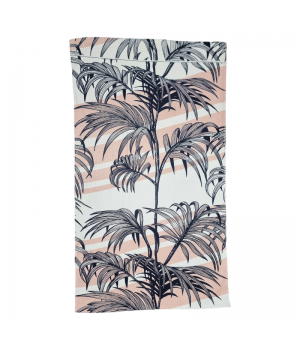 Pink Palm Cotton Beach Towel