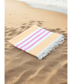 Sun Kissed Cotton Hammam Beach Towel with Tassels