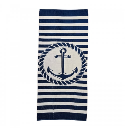 Captains Luxurious Velour Beach Towel